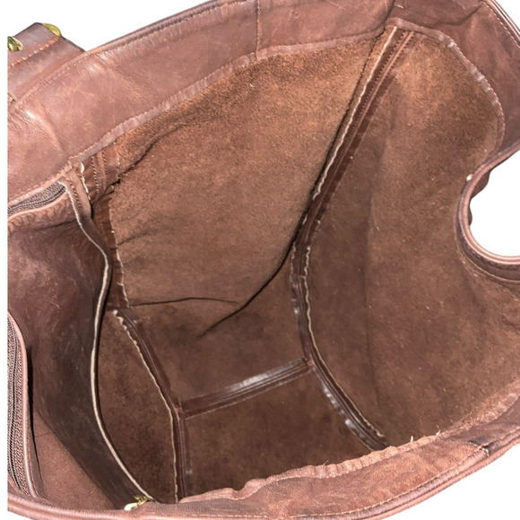 Vintage COACH Waverly XL Leather Tote Bag Brown Mahogany - Picture 8 of 15